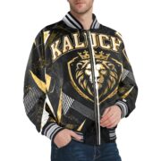 New Men's Striped Trim Bomber Jacket - Image 2