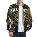 New Men's Striped Trim Bomber Jacket