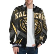 New Men's Striped Trim Bomber Jacket
