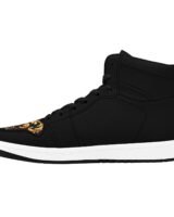 Kaluchie Royal Crest High-Top Sneakers – Black, Gold & Crimson