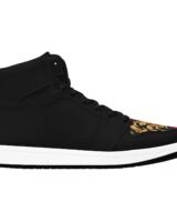 Kaluchie Royal Crest High-Top Sneakers – Black, Gold & Crimson