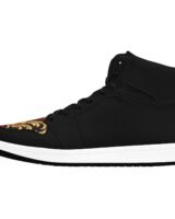 Kaluchie Royal Crest High-Top Sneakers – Black, Gold & Crimson
