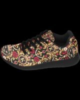 Kaluchie Royal Baroque Women’s Sneakers – Black, Gold & Crimson
