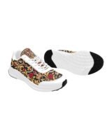 Kaluchie Royal Baroque Running Shoes – White, Gold & Crimson