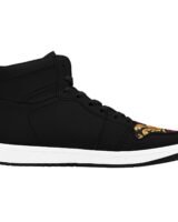 Kaluchie Royal Crest High-Top Sneakers – Black, Gold & Crimson