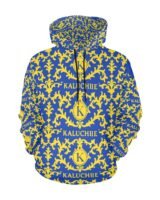 Kaluchie Royal Baroque All-Over Hoodie - Royal Blue Yellow